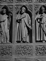 Reims, Cathedrale, Facade occidentale, Revers, De Moise a Marie et la Sainte Famille (scene 1) (Un prophete)
